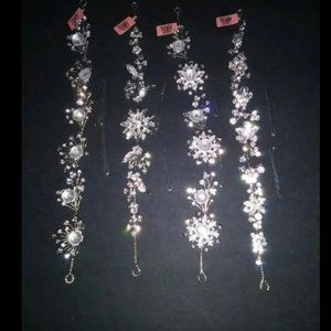 NWT 4 Bridal Austrian Crystal Hair Vine Jewelry Bands Headband